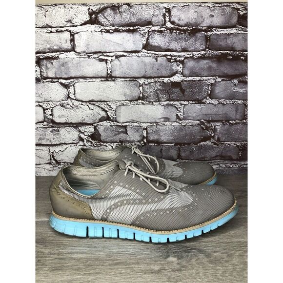 Cole Haan ZeroGrand Grand.OS Gray Mesh Wingtip Blue Shoes Men’s Sz 12M US C27486 main image 15